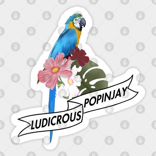 ludicrous popinjay Sticker by aluap1006